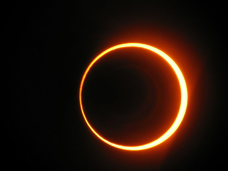 Annular eclipse ring of fire