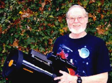 Paul with his 8-inch telescope