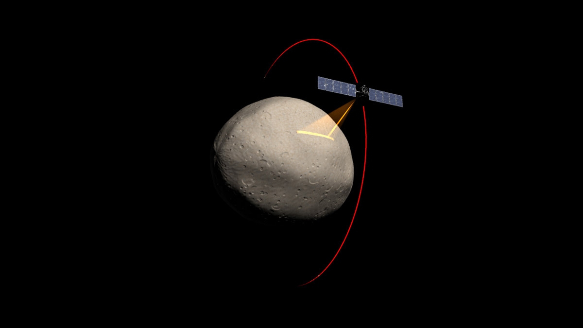 Spacecraft Dawn at Vesta